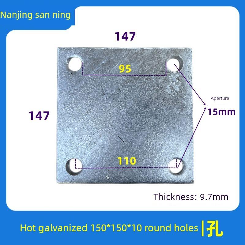 圆孔镀锌铁板预埋件钢板钢管底座焊接四方铁板正方形钢结构连接件