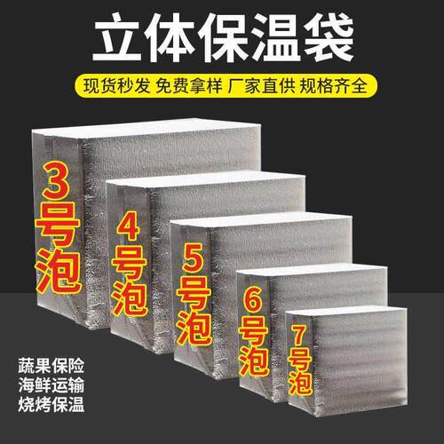 快递水果蛋糕生鲜雪糕外送打包冷藏袋加厚立体铝箔保温袋