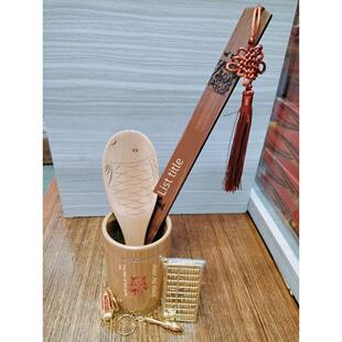 温州乔迁搬家上学堂用品竹制刻字金榜题名笔筒尺升学入学礼品摆件