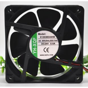 原装正品YH-XQF X12038D24HB DC24V 0.6A 变频器散热风扇12CM风扇
