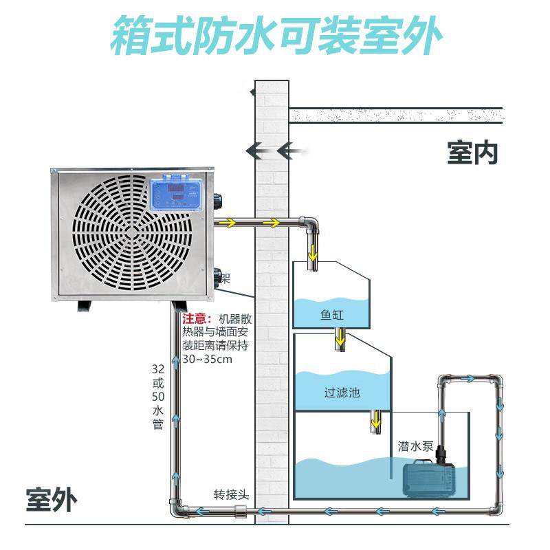 不锈钢鱼缸制冷机 鱼池冷暖恒温机 水循环制冷降温机 海鲜冷水机