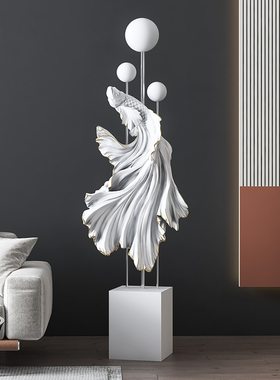 新中式斗鱼客厅摆件大型落地办公室装饰品电视柜旁边乔迁新居礼品