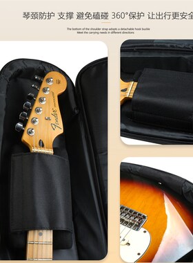 加厚电吉他专用包39寸防水琴包st型lp型sg通用双肩背包轻便可托运