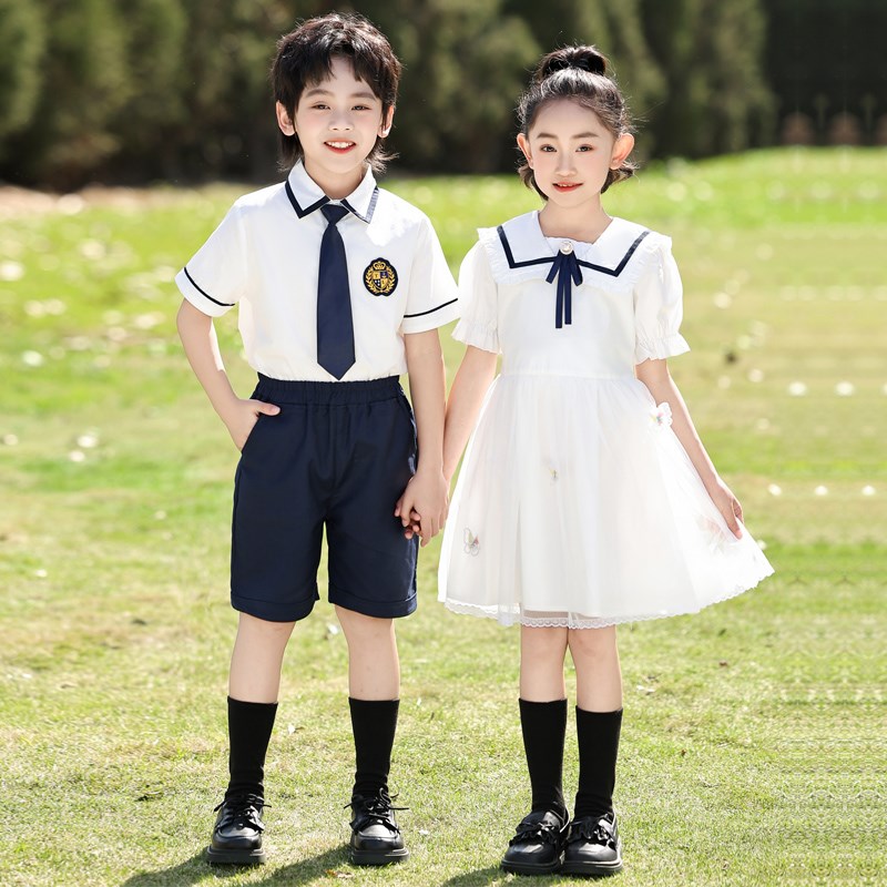 六一儿童合唱演出服幼儿园夏季毕业照班服小学生诗歌朗诵表演服装