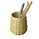 竹编学生笔筒化妆刷桌面收纳整理茶道筒零配件金竹工艺品竹制藤编