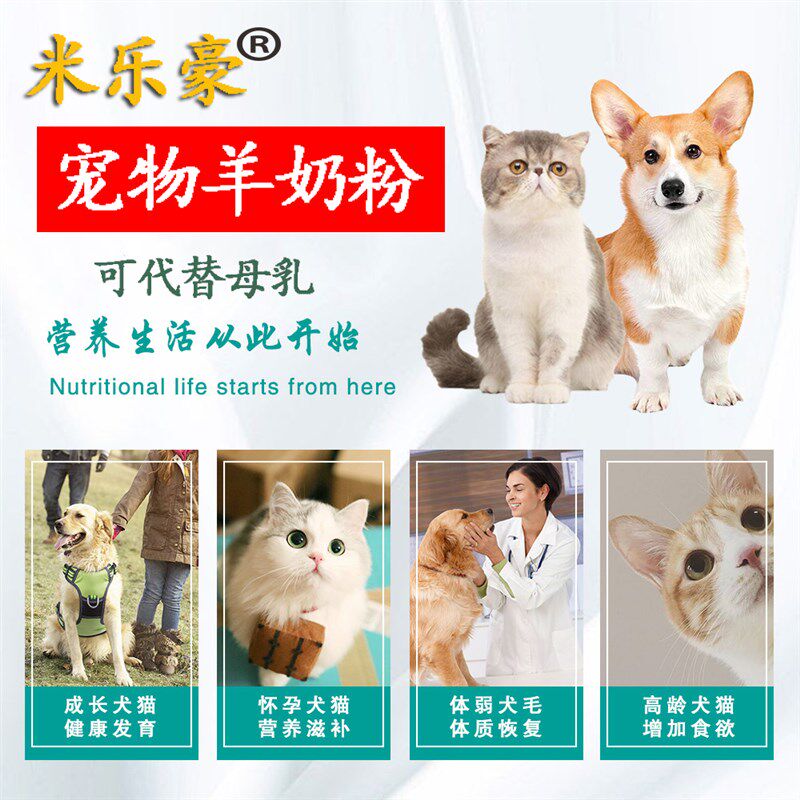 宠物羊奶粉800g400g新生狗狗猫咪哺乳期牛羊仓鼠兔子乳猪泰迪金毛