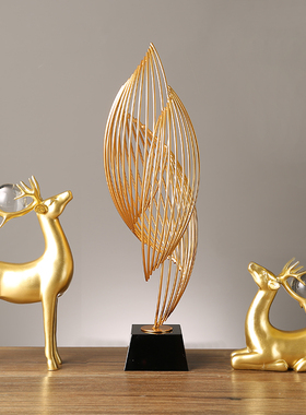 轻奢摆件风生水起客厅电视柜玄关网红家居酒柜高档工艺术鹿装饰品