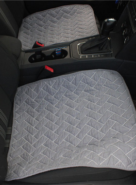 汽车纯棉坐垫布艺座垫单片後座长条灰色四季通用椅子垫门垫瑜珈垫