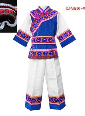 云南昆明发货 新款大理白族女童装 三月节金花服演出表演服装528
