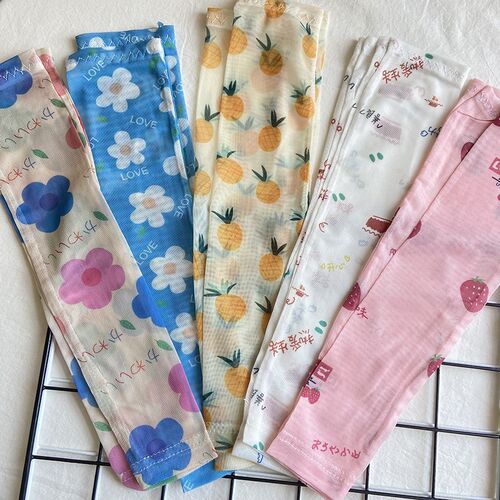 儿童夏季防晒袖女童轻薄透气冰袖套女童中小童宝宝幼童防晒手套夏