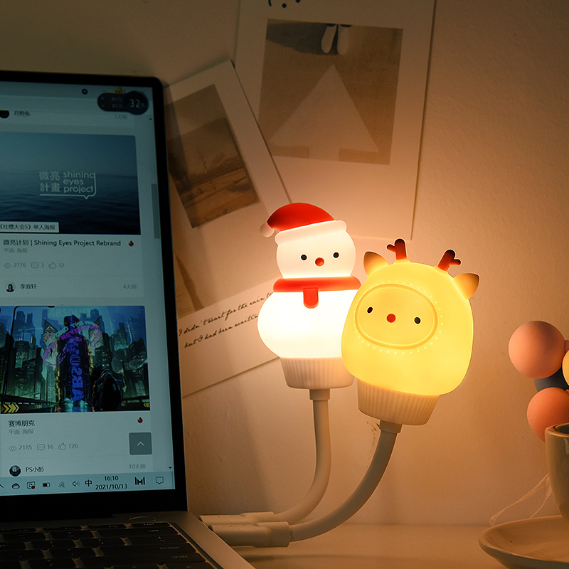 USB插电小夜灯卧室睡眠灯婴儿儿童遥控灯床头小夜灯女生新年礼物