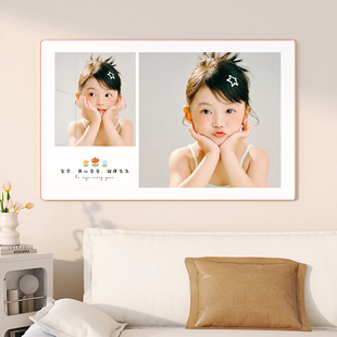 宝宝照片打印定制相框挂墙洗结婚婚纱相片全家福制作宫格画框装裱
