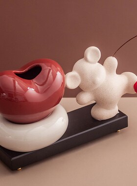 创意婚庆结婚订婚场景布置装饰婚房客厅摆台喜庆红色备婚用品