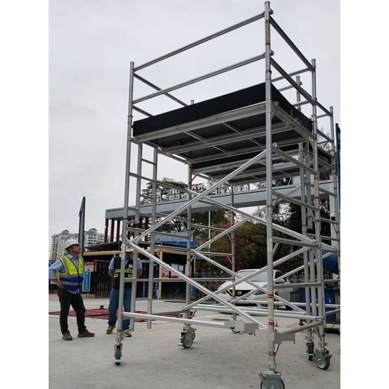 铝合金脚手架加厚轻便快速组装工地装修铝制移动操作平台