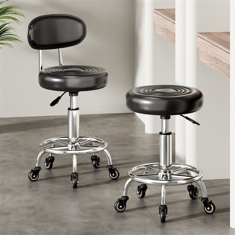 吧台椅家用转椅升降滑轮吧台凳高脚凳靠背酒吧椅收银美容院圆
