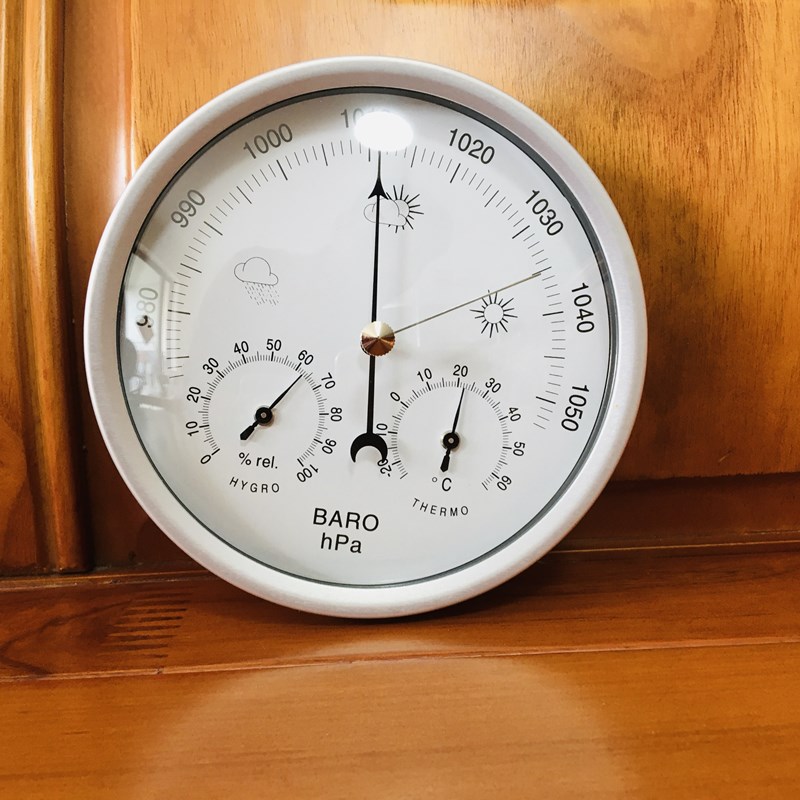 大气压计温度计湿度表三合一气象站家庭高精度气压表晴雨表玻璃镜