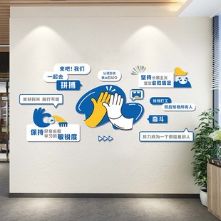 企业文化墙办公室立体标语墙贴励志文字装 饰画d立体标语贴形象墙