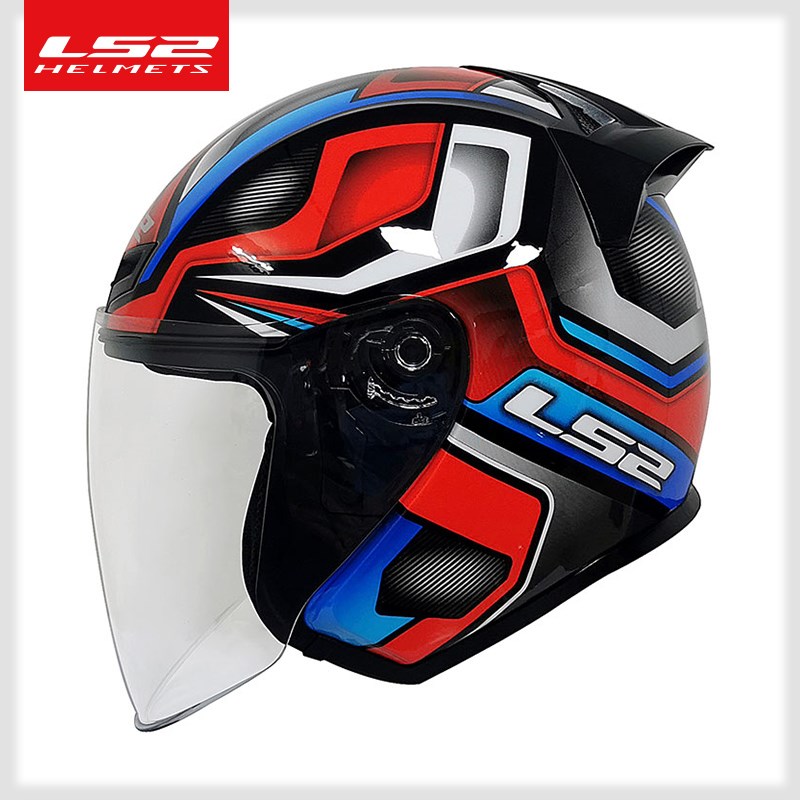 LS2摩托车头盔半盔机车夏季男女电动车四季四分之三盔3C认证OF608