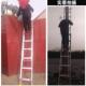 广告爬梯加厚铝合金升降梯子单面伸缩直梯八米十米十二米