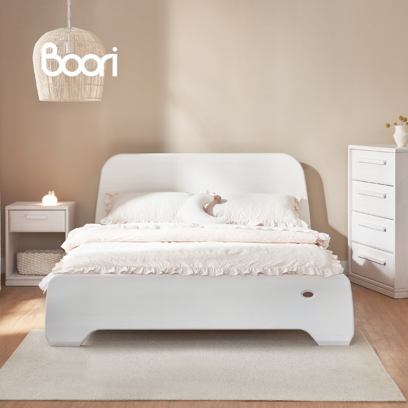 Boori全实木儿童床云朵女孩床公床米人床1.8米卧室床