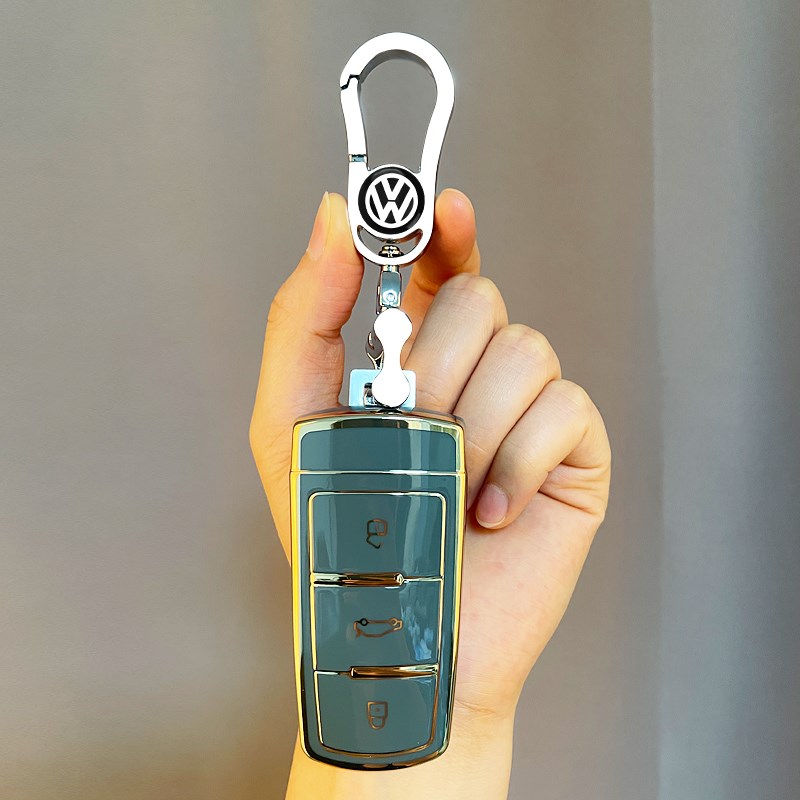 大众CC钥匙套老款迈腾12/13/14/15/16/17/18款汽车锁匙包壳扣男女