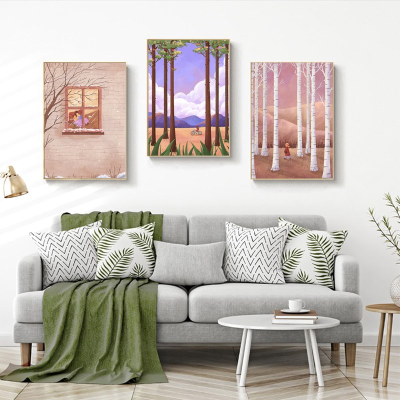 医院心理风景减压心理咨询室挂图布置减压室装饰画系解压挂画