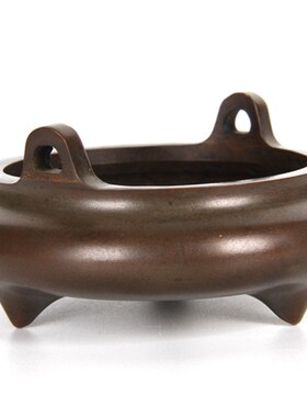 冲天耳三足冲耳乳炉宣德炉非苏州陈巧生铜炉直营松茂王明