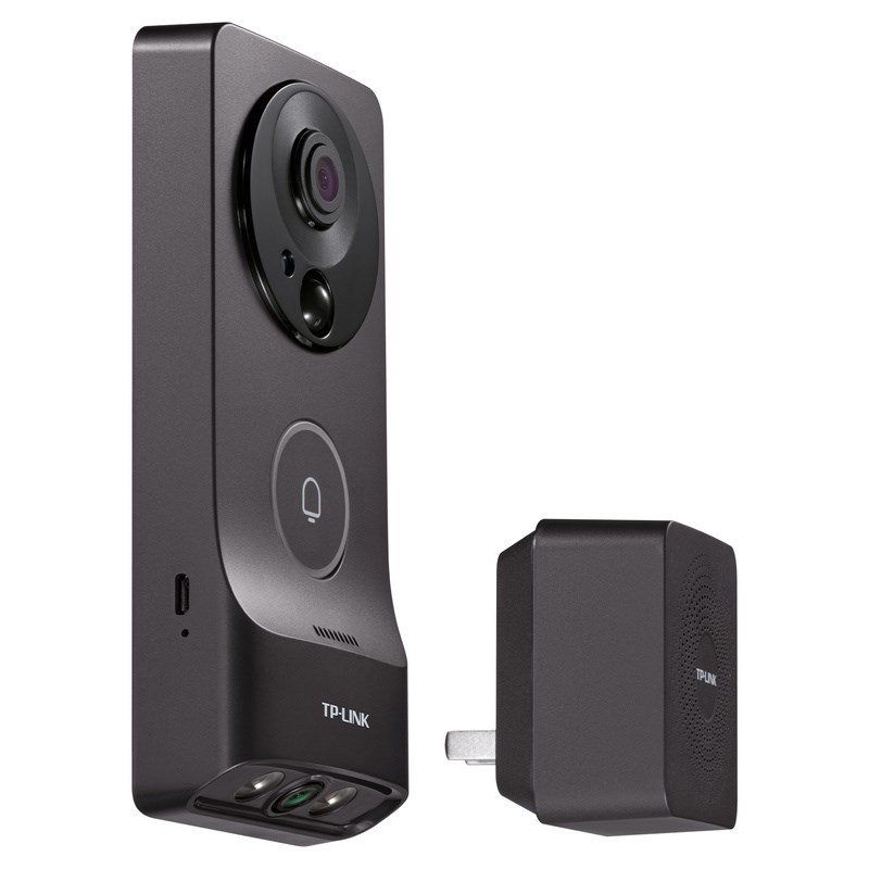 TL-DB55C双摄棕色版 无线双摄可视门铃智能电子猫眼双摄像头家用