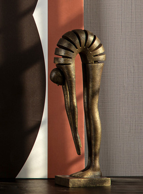 现代极简物抽象雕塑家居样板房间售楼处书房客厅电视柜装饰