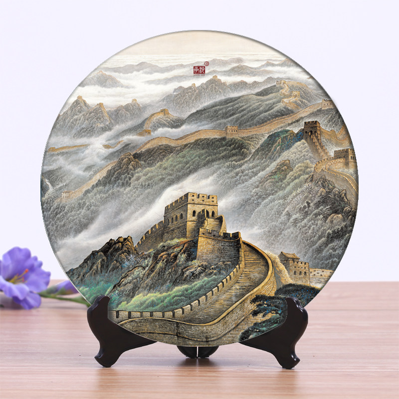 承沁新中式陶瓷摆盘电视柜装饰品摆件客厅乔迁之喜家居饰品博古架,家居饰品,装饰坐盘/挂盘,淘宝优惠券,粉丝福利购,淘宝优惠卷