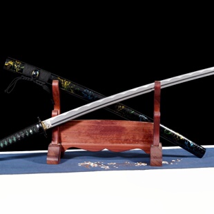 龙泉市刀剑1045中碳钢日式打刀防身冷兵器Katana短刀硬宝剑未开刃