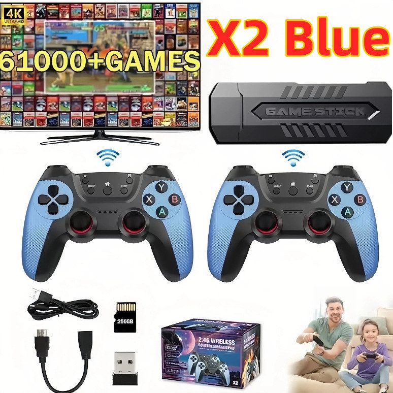 无线对战新款双人连接手柄电视复古X2blue高清街机家用摇杆游戏机