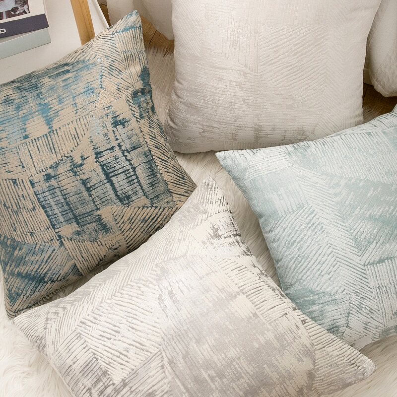 沙发抱枕222新款长方形厚款55x55cm靠垫子含芯看电视靠枕