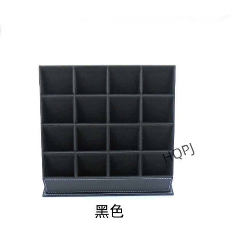 大容量多层格名片盒地产售楼部前台名片架皮质名片座竖商务图片