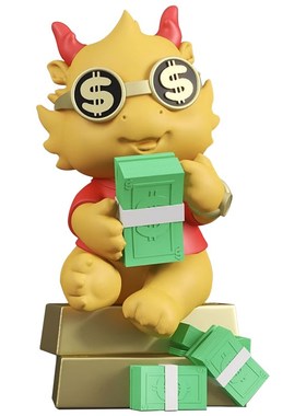 聚财吉祥龙可爱生肖存钱罐前台收银台招财摆件开业送礼礼品装饰