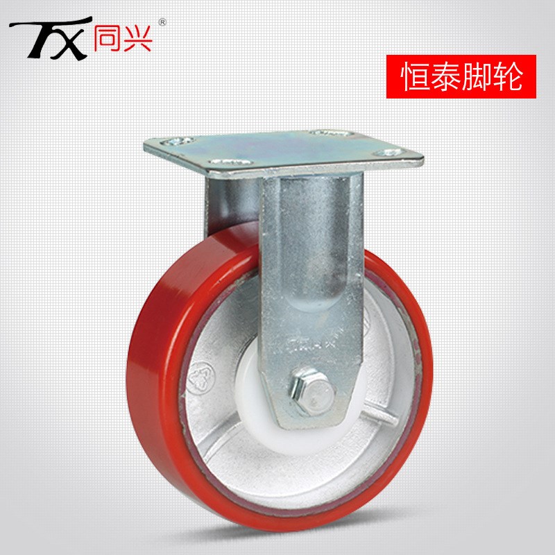 重型4寸5寸6寸8寸铸铁芯万向轮聚氨酯PU脚轮工业手推车轮子轱辘
