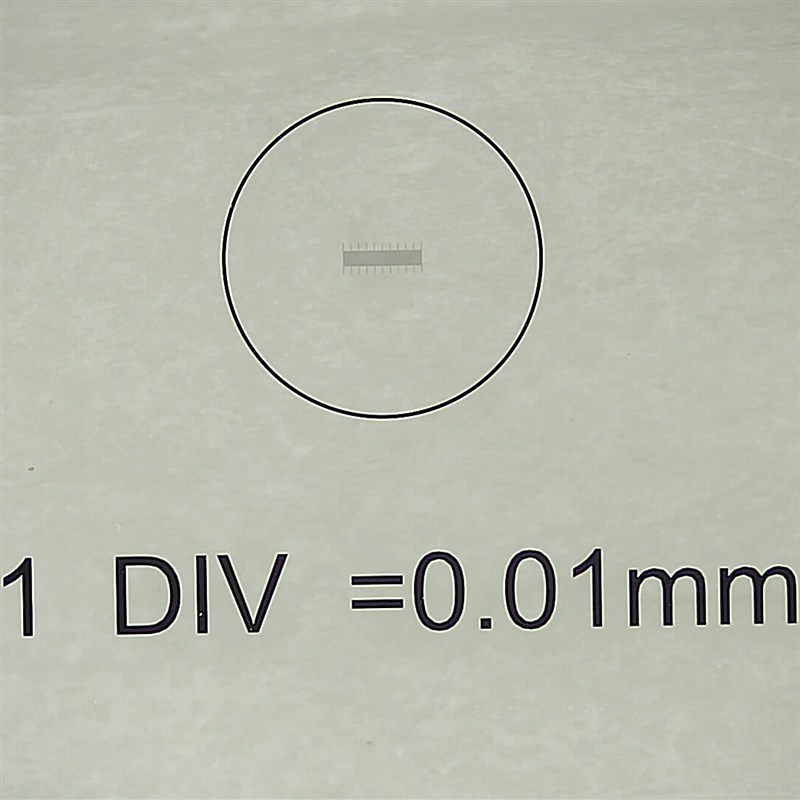 视频数码电子显微镜摄像头测量数据校准片刻度尺定标0.1mm0.01mm