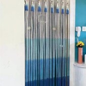 手工编织渐变染色门帘窗帘隔断帘家居酒店民宿装 饰壁毯挂毯