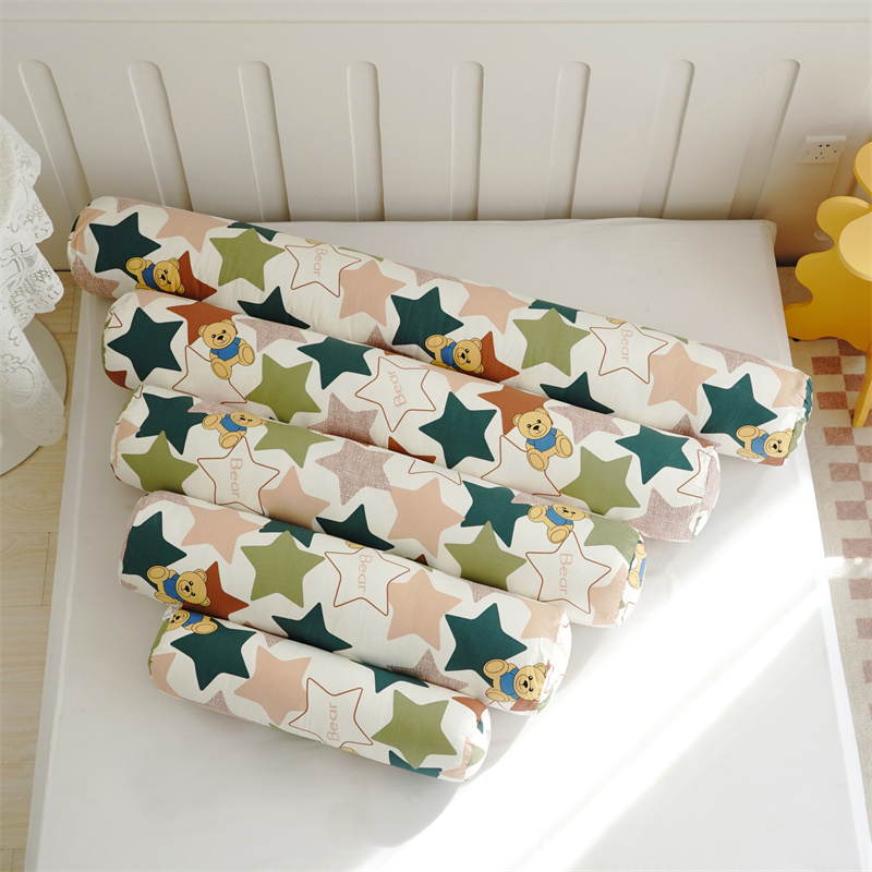 纯棉加长床边婴儿孕妇侧睡长条枕抱枕可拆洗全棉可爱圆柱形枕头套