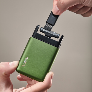 须眉电动剃须刀卡片式便携往复式单刀头男士口袋刮胡刀充电剃须刀