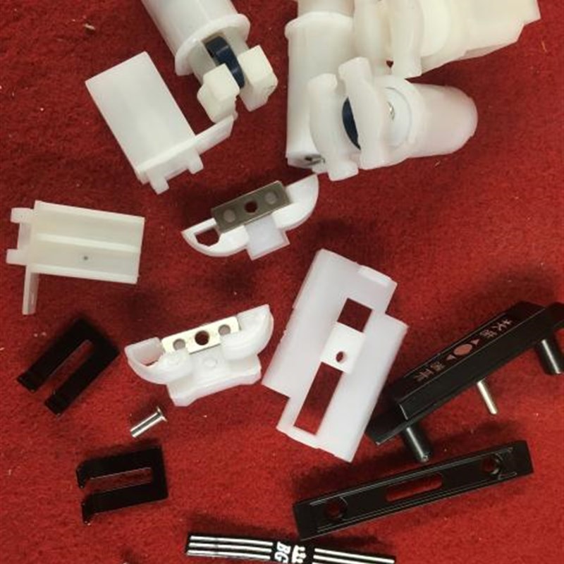 折叠纱窗门五金风琴式纱网48款带轮配件铝合金折叠防蚊纱窗门配件