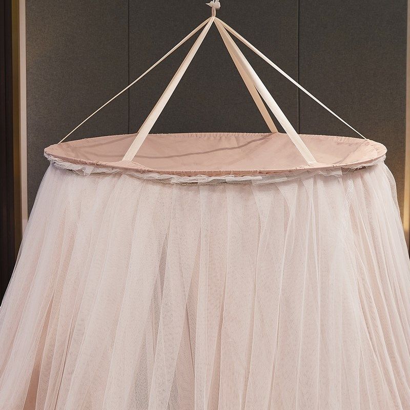 儿童蚊帐床幔帘遮光布防尘双层纱吊挂圆顶式家用免安装公主房新款,床上用品,蚊帐,淘宝优惠券,粉丝福利购,淘宝优惠卷