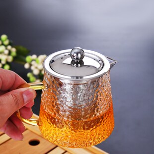 围炉煮茶防爆玻璃茶壶家用耐高温泡茶F壶加厚花草煮茶壶过滤冲茶