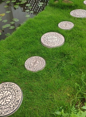 庭院草坪脚踏石花园仿古文化砖防滑脚踏板别墅户外林园铺路汀步石