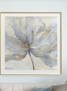 现代美式轻奢客厅装饰画沙发背景墙挂画玄关法式花朵餐厅饭厅壁画