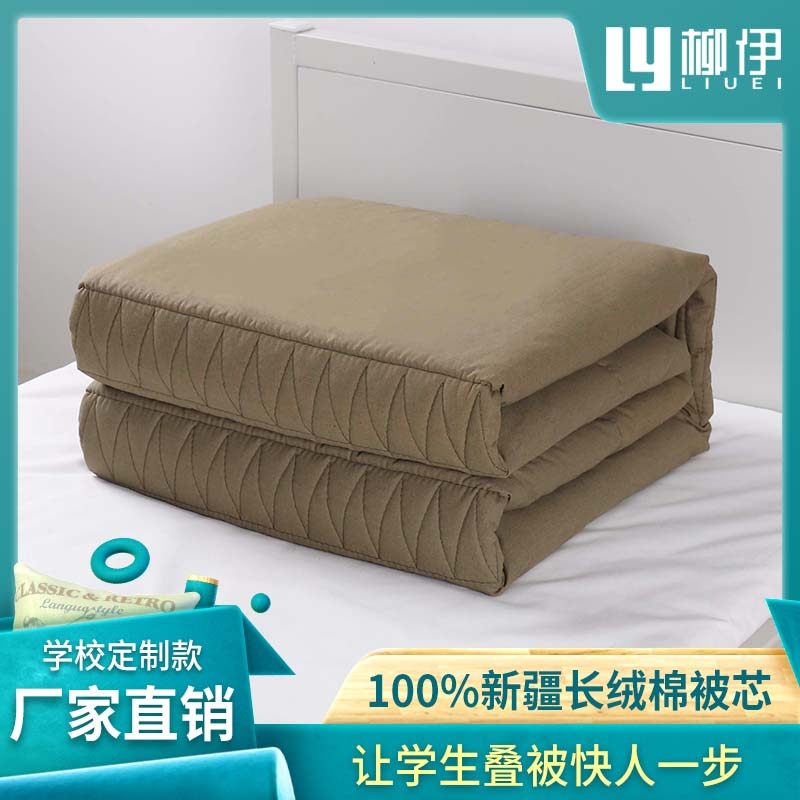 学校军训内务专用棉被芯学生易叠单人保暖棉花被春秋冬被定位棉被,床上用品,棉花被,淘宝优惠券,粉丝福利购,淘宝优惠卷