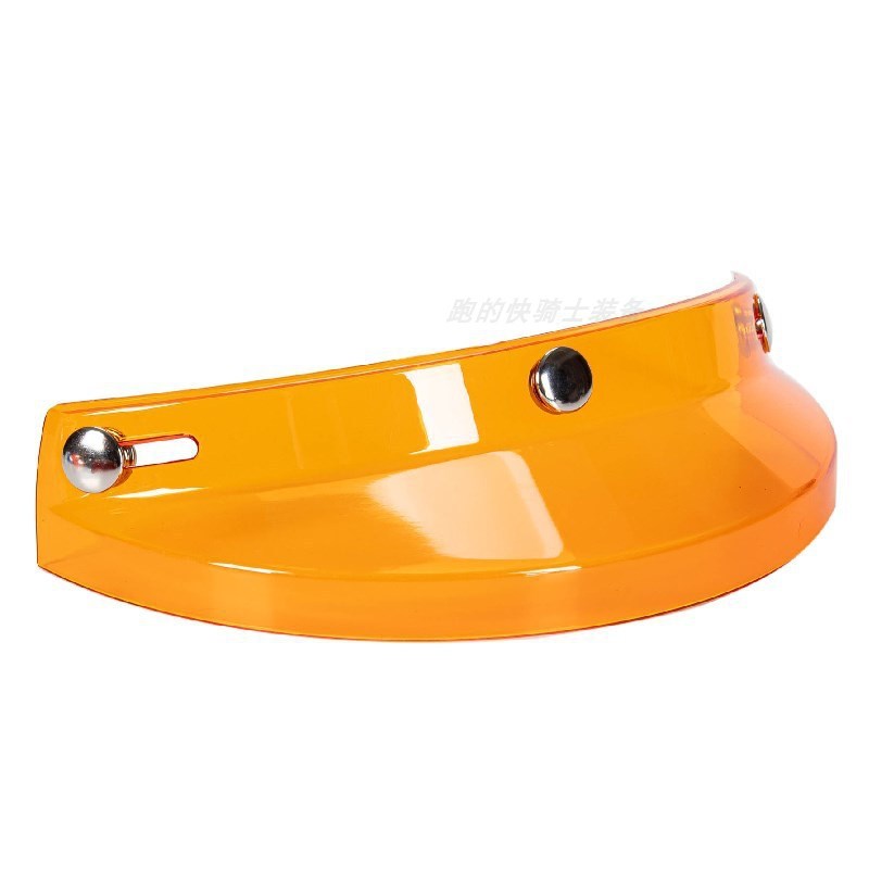 美式复古摩托车帽檐三扣式头盔帽舌防晒遮阳帽檐半盔全盔改装通用