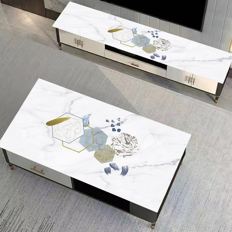 免洗pvc软玻璃水晶板清新现代餐桌茶几电视柜防水盖垫办公桌布垫