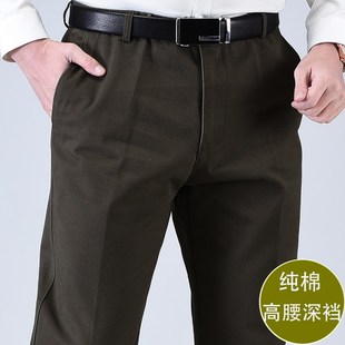 高腰宽松中年休闲裤 中老年人男裤 男西裤 爸爸装 春秋夏季 老人裤 薄款
