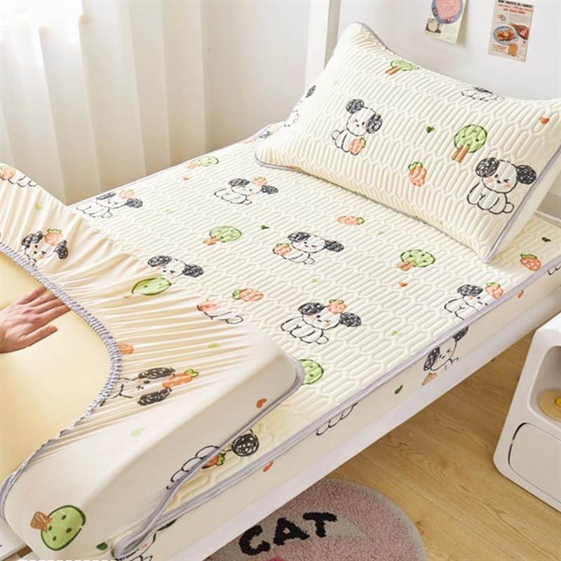 夏季乳胶凉席三件套学生宿舍单人夏天2024新款冰丝床单空调软席子